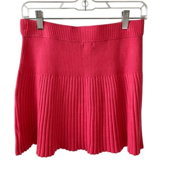 Aerie Pink Punch Take Charge Pull On Ribbed Unlined Wool Sweater Skirt Small NWT - Picture 6 of 7